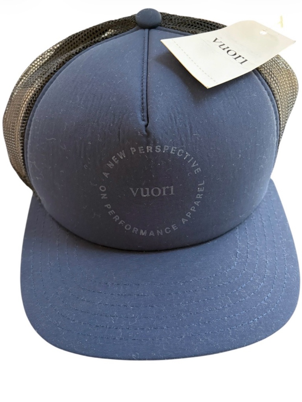 Vuori Navy Blue Mesh-Back Trucker Hat